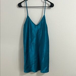 Vintage Victoria's Secret Gold Label Teal Chemise